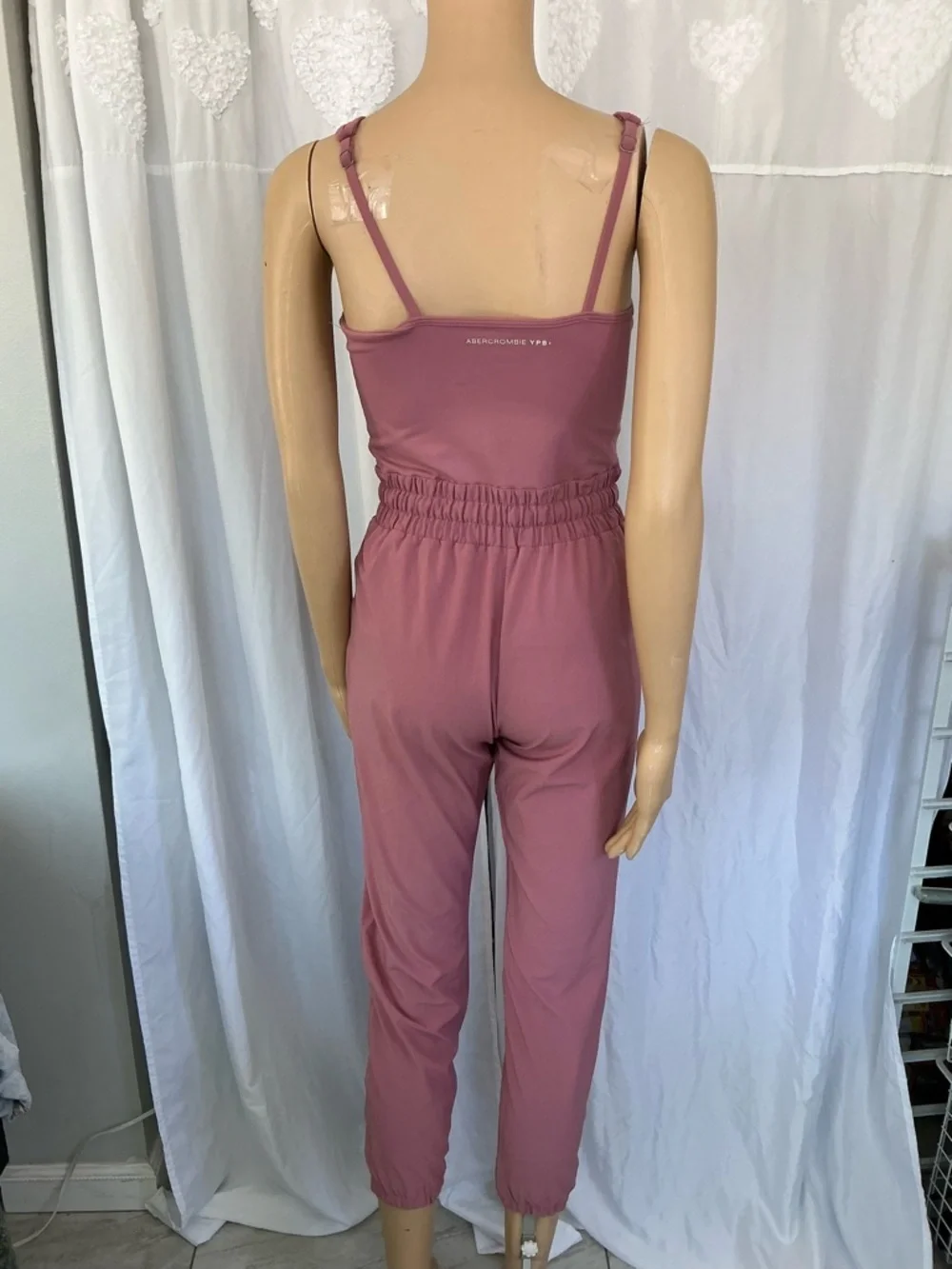 Abercrombie & Fitch Mauve Pink Tank Jumpsuit with Elastic Waist Girls 11/12